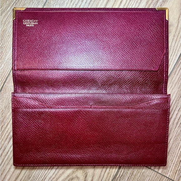 Givenchy Burgundy Bordeaux Leather Long Wallet - EUC - Picture 3 of 6
